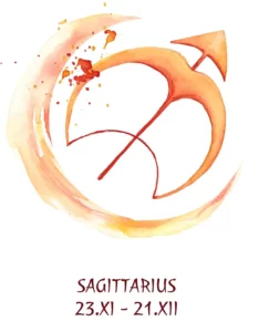 Un simbolo del Sagittario dipinto a mano